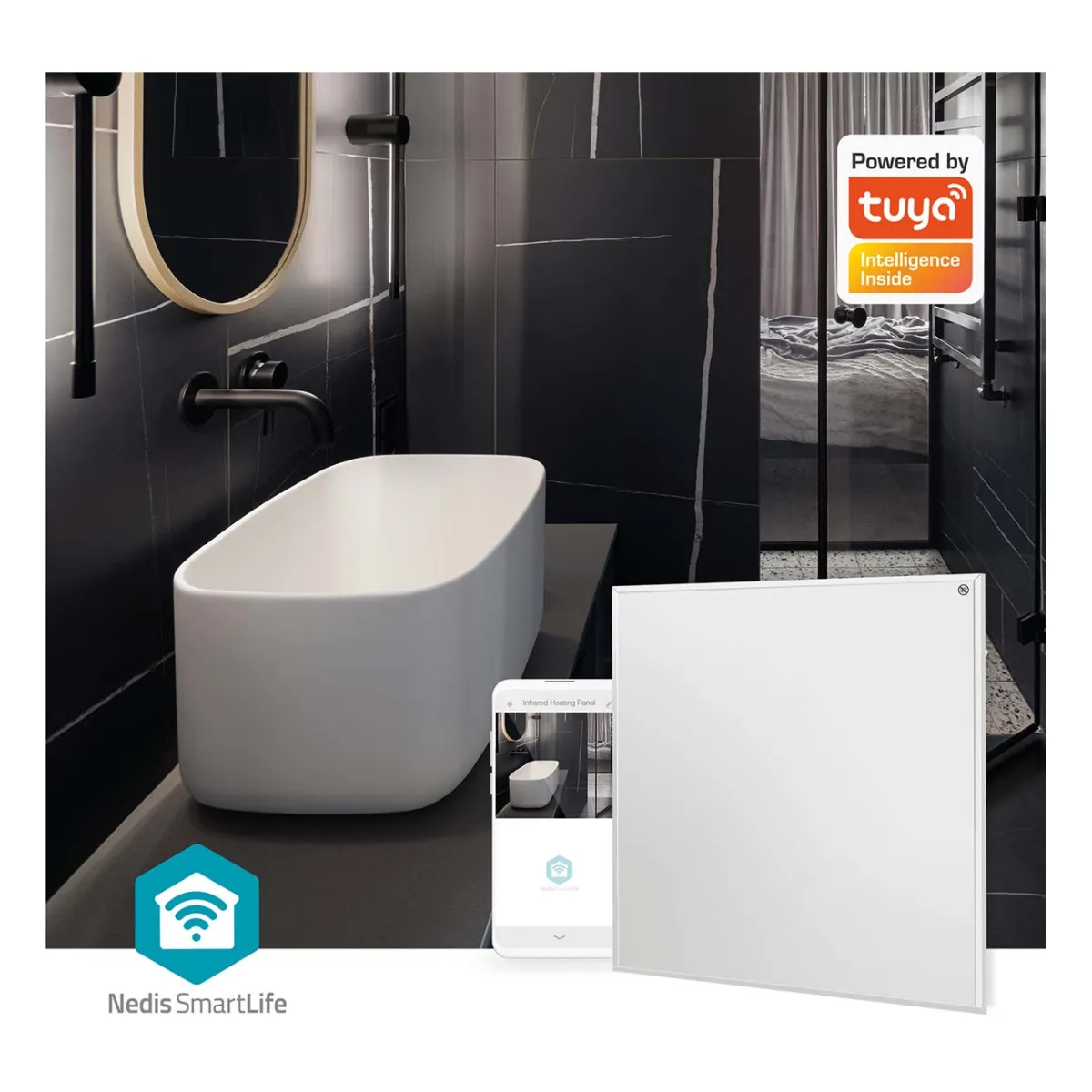 Nedis SmartLife Infrarot-Heizplatte 350 Watt