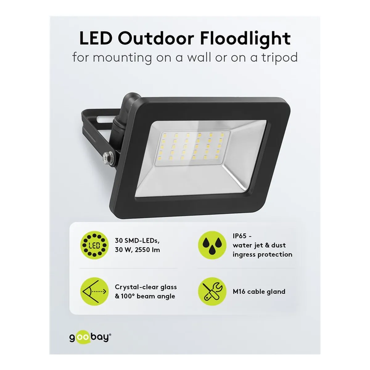 Goobay LED-Außenstrahler, 30 W