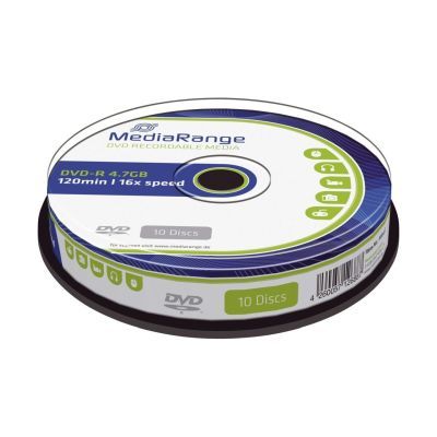 DVD-R - 4.7GB/120Min, 16-fach/Spindel, Packung mit 10 Stück
