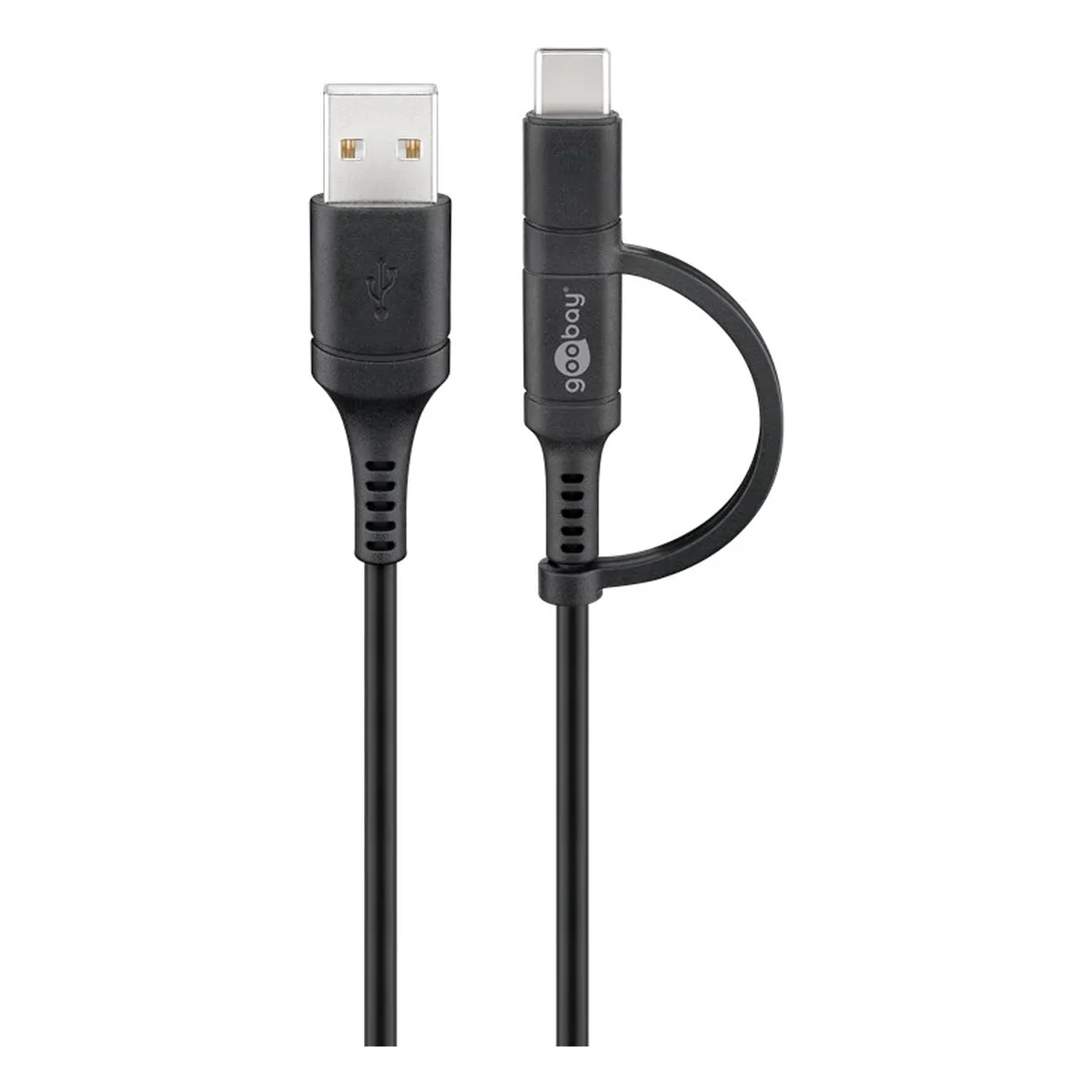 Goobay USB 2.0 Kabel USB-C™ auf Micro-B 2.0, schwarz