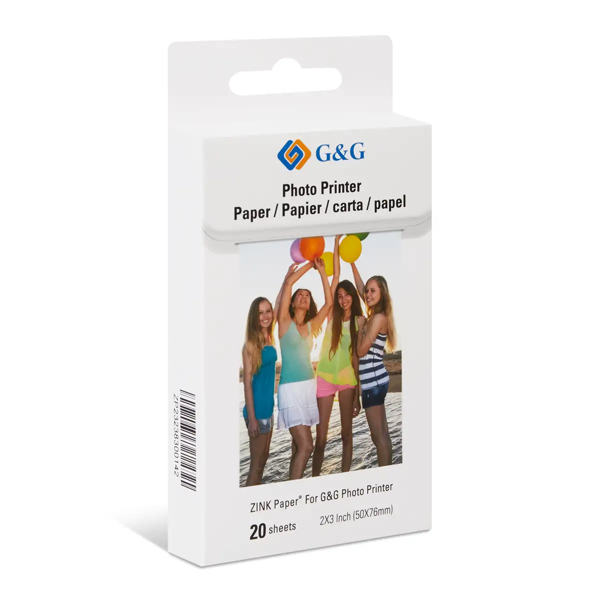 Zink Fotopapier 50x76mm 20 Blatt