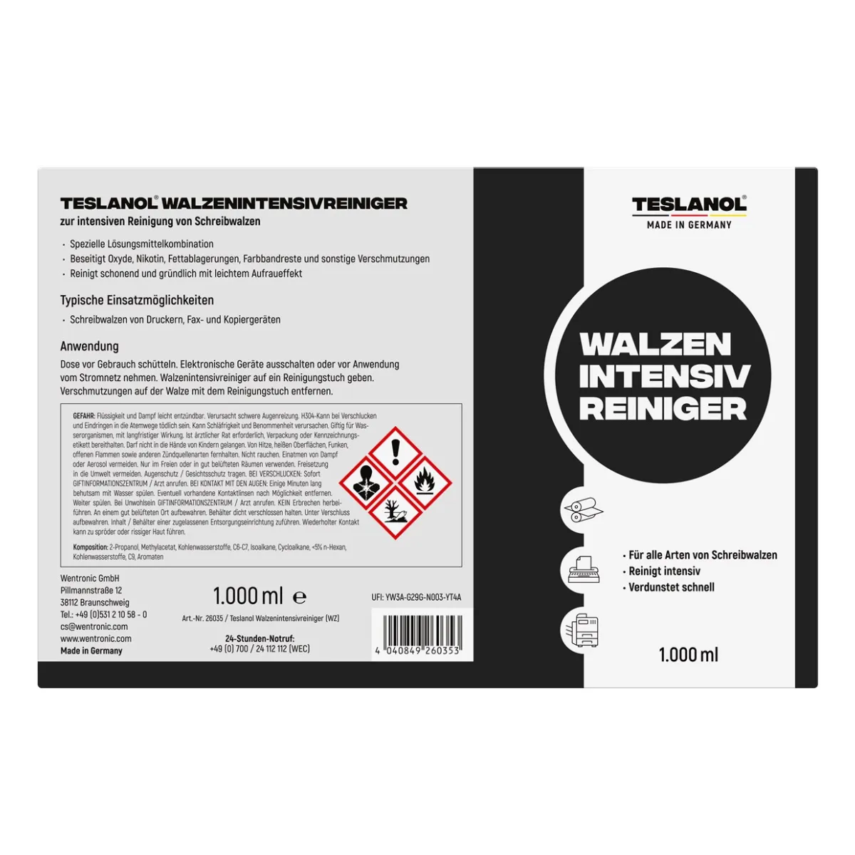 Teslanol Walz-Rein (WR) 1000 ml