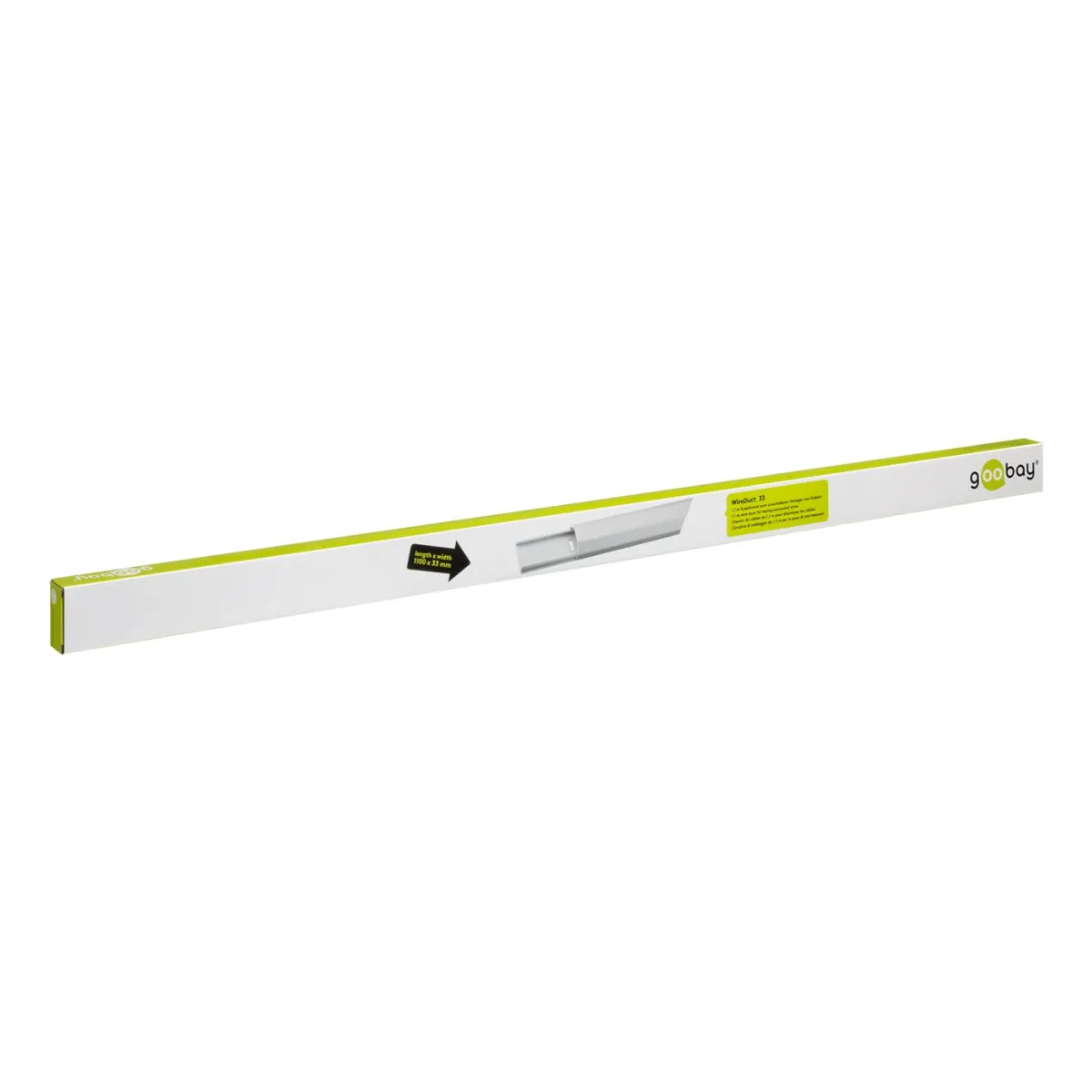 Goobay Halbrunder Aluminium-Kabelkanal 33 mm 1,1 m weiß