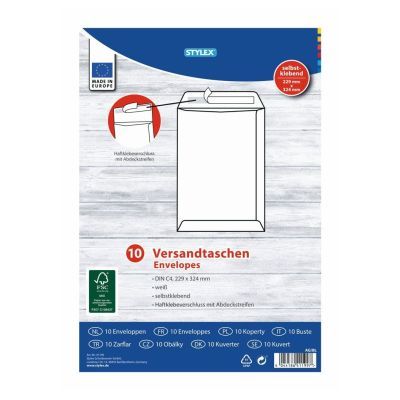 Versandtaschen, DIN C4, 10 Stück, FSC