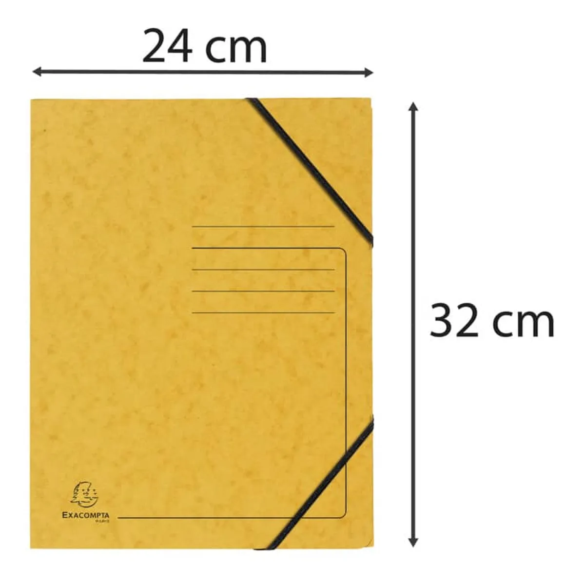 Exacompta Sammelmappe - A4, 355 g/qm, Gummizug, gelb