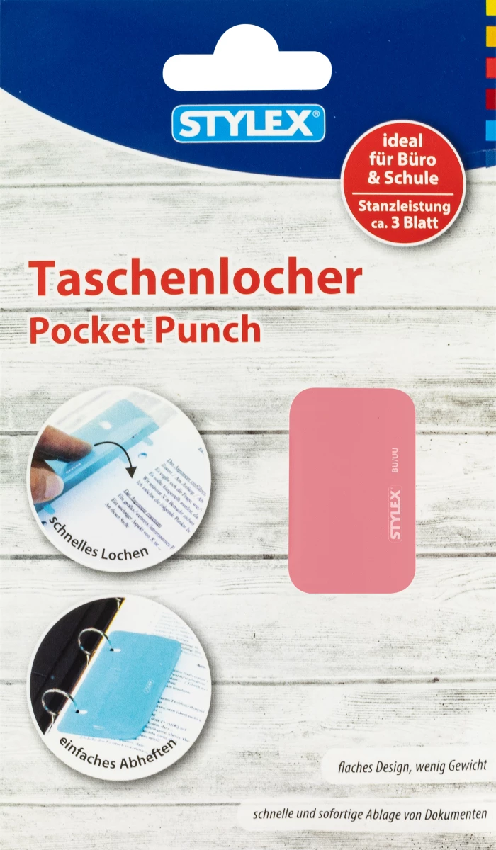 Taschenlocher, Kunststoff