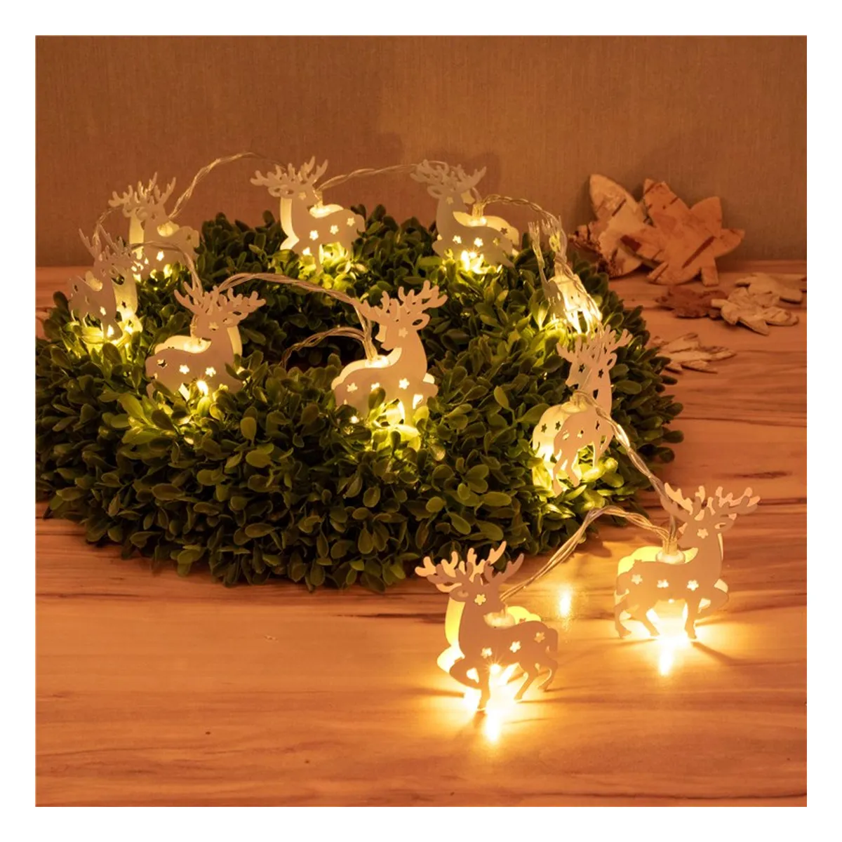 Goobay 10er LED-Lichterkette “Rentier“, weiß