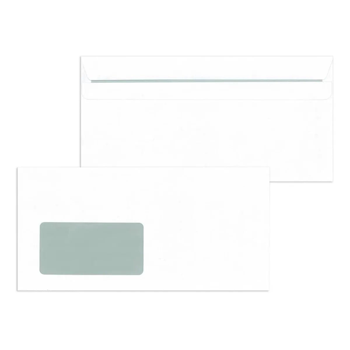 Elepa - rössler kuvert Briefumschläge DIN lang (220x110 mm), mit Fenster, selbstklebend, 72 g/qm, 1.000 Stück