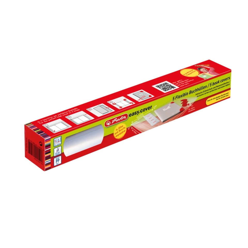 Herlitz Buchschoner - max. 540 x 335 mm, transparent, 5 Stück, anpassbar