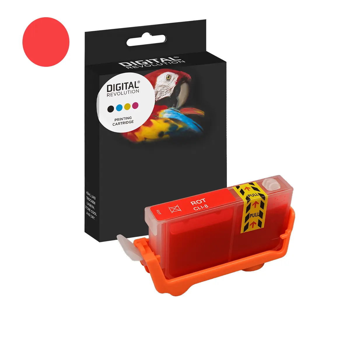 Canon CLI-8 R - alternative Patrone 'rot' 14 ml | 5.845 Seiten - Digital Revolution Canon CLI-8 R - alternative Patrone 'rot' 14 ml | 5.845 Seiten - Digital Revolution