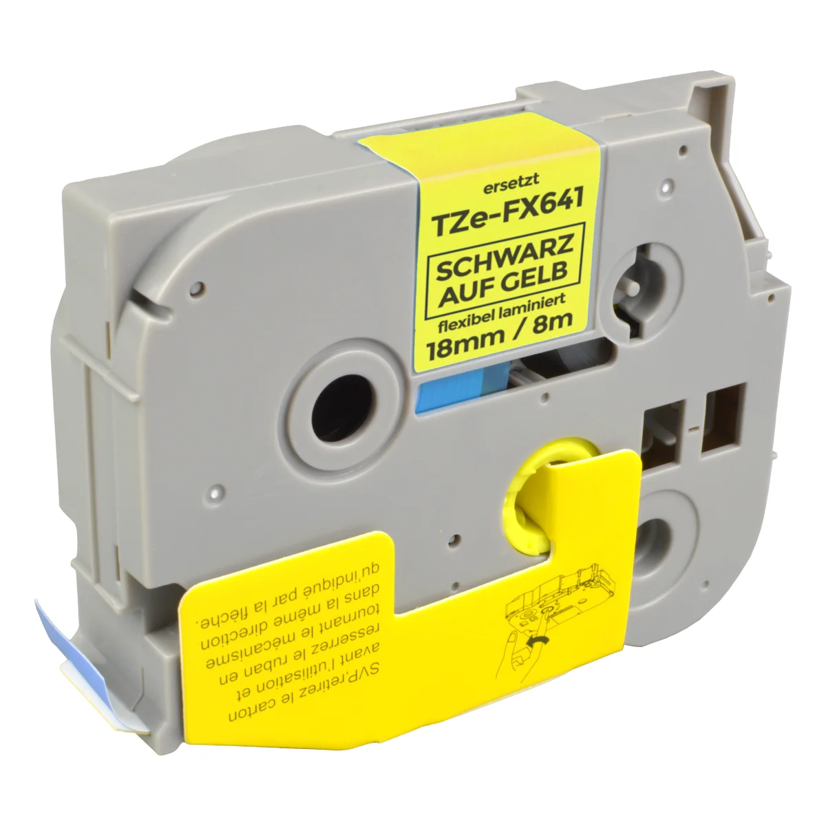 Brother TZE-FX641 alternatives Beschriftungsband 'schwarz auf gelb' 18mm x 8m - Digital Revolution