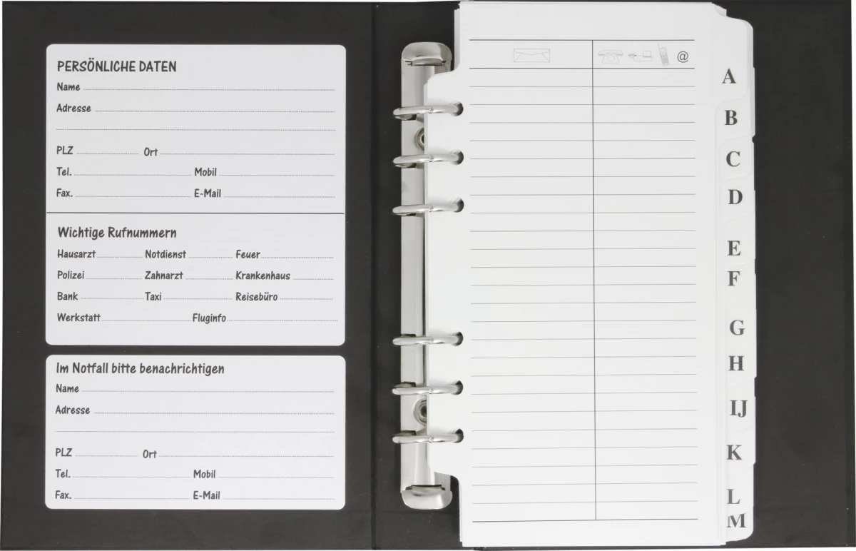Stylex Telefon-Adress-Ringbuch, A-Z, 15 x 22 cm