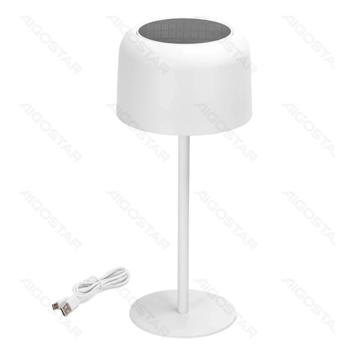 Aigostar LED Solar Tischleuchte, weiß