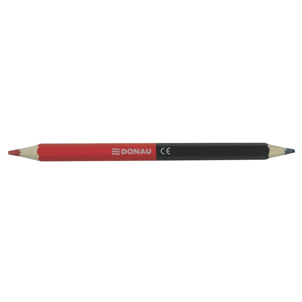 DONAU Farbstift-Silbenstift Jumbo - rot/blau, Dickkern Mine