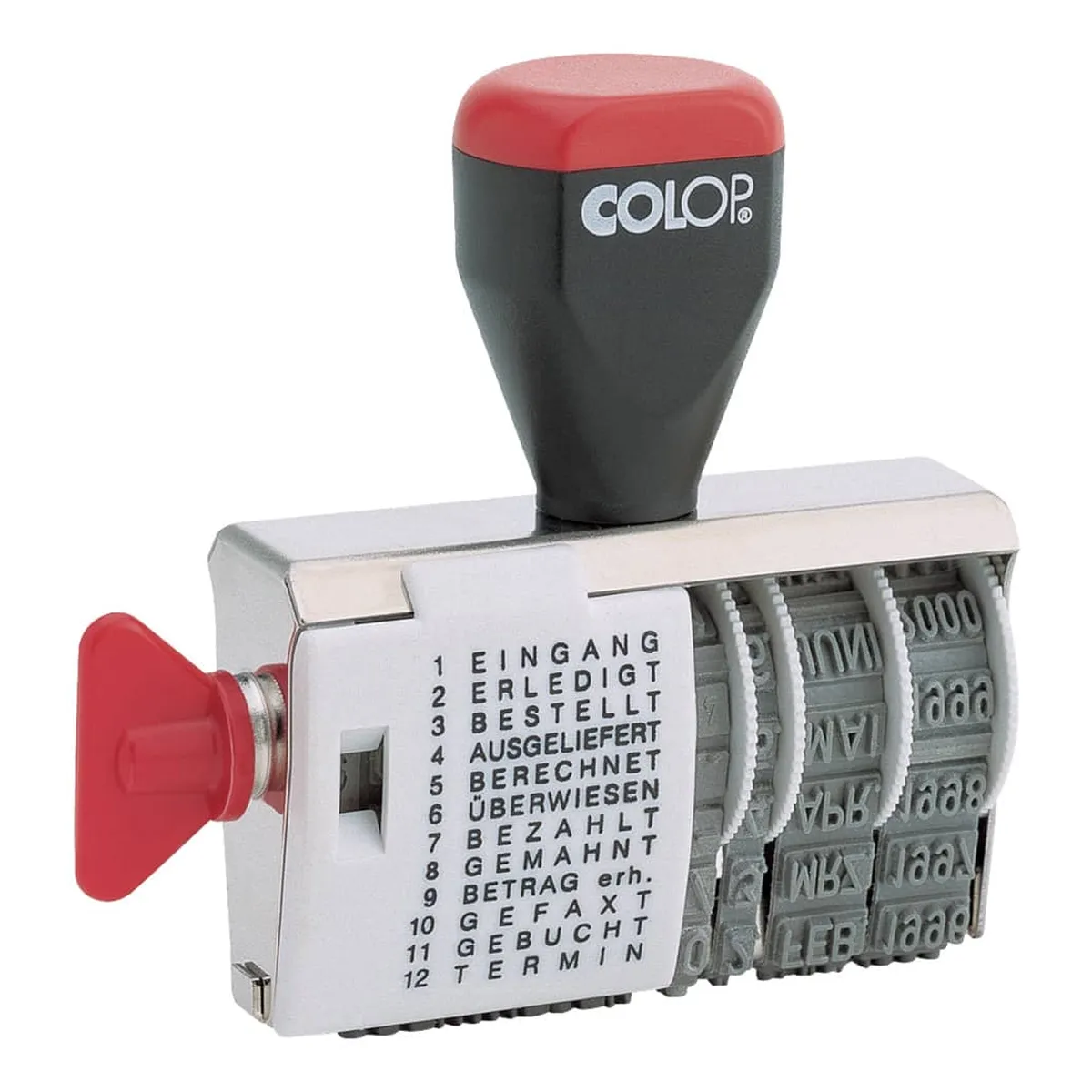 COLOP Bänderstempel - 4 mm Datum, 12 Texte