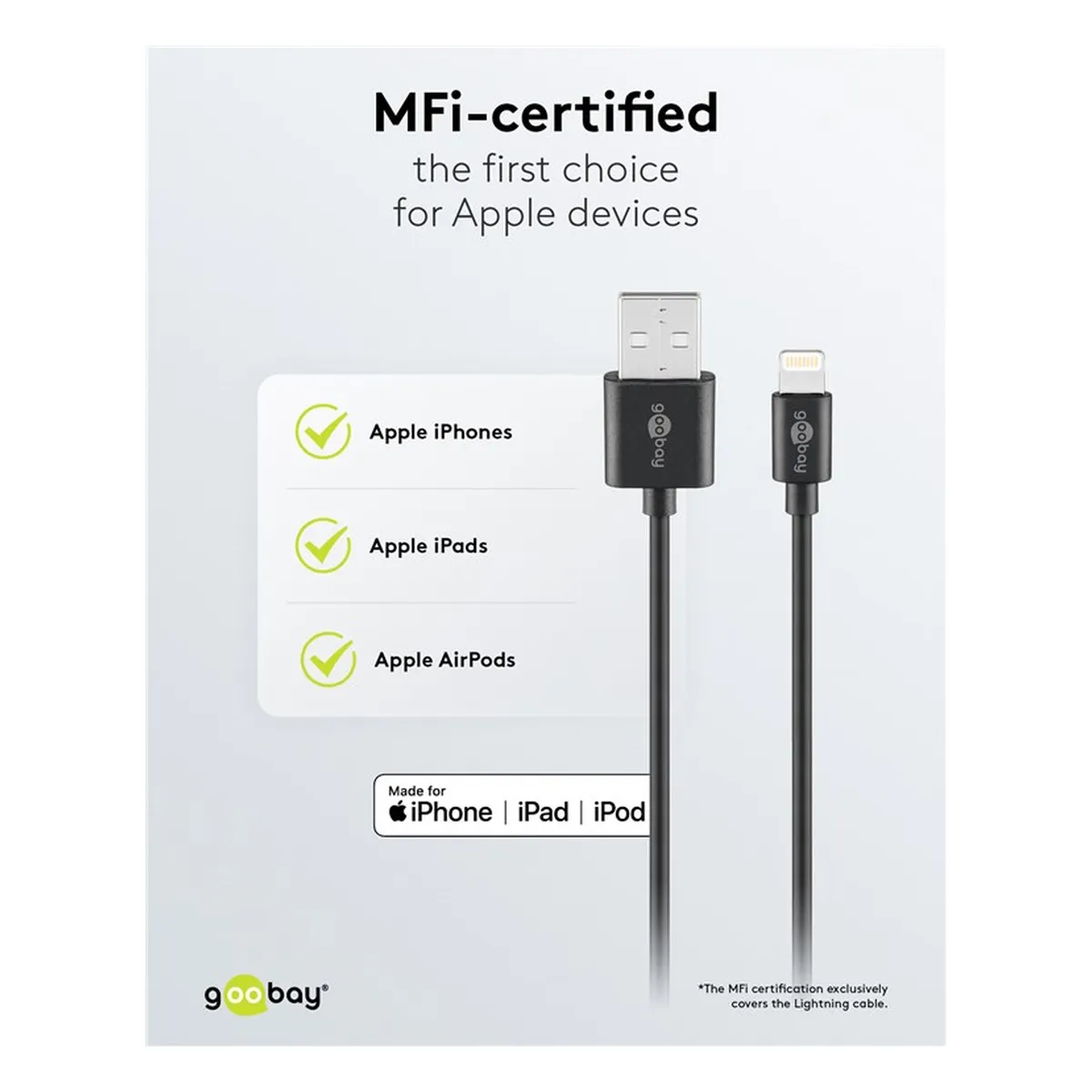 Goobay Apple Lightning Dual Ladeset 2,4 A