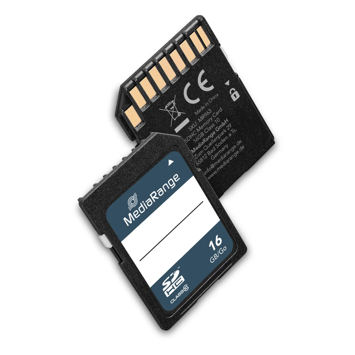 MediaRange SDHC Speicherkarte, Klasse 10, 16GB