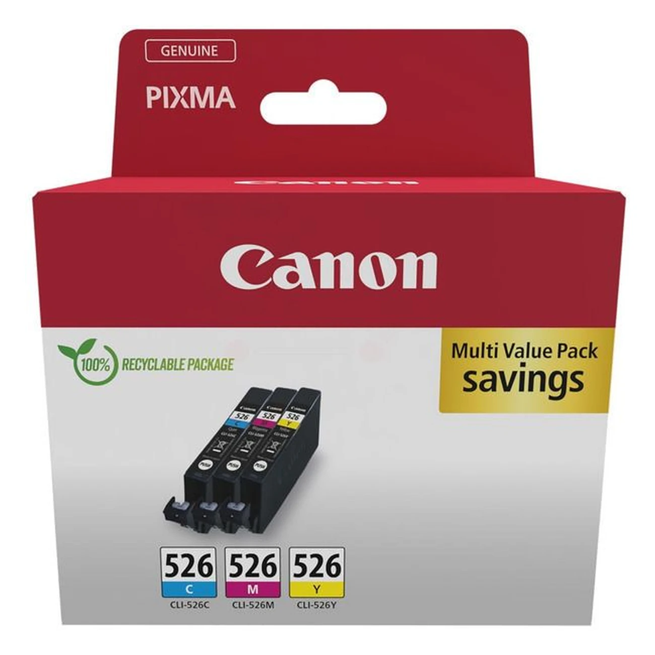 Druckerpatronen MultiPack Canon CLI-526 cyan magenta gelb 9 ml | 450 Seiten (4541B018)