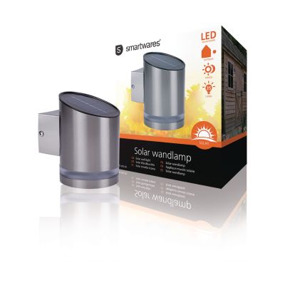 Solar-Wandleuchte LED Grau