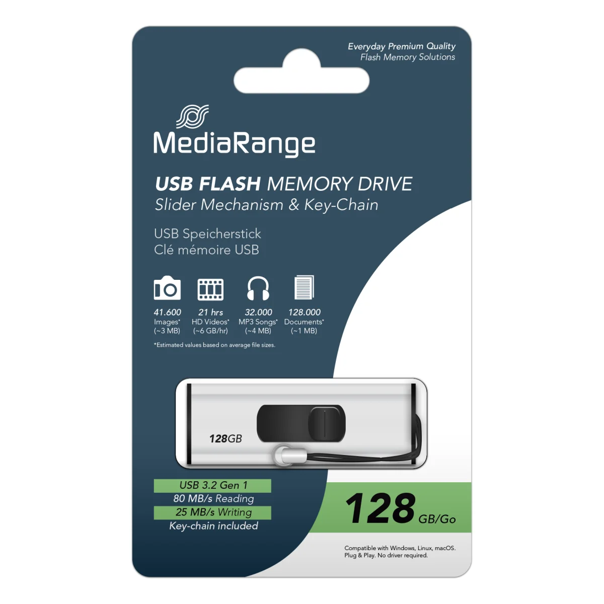 MediaRange USB Speicherstick 3.0 | 128 GB 