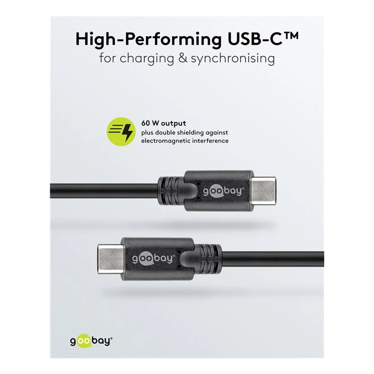 USB-C™-Kabel, 1,5 m, schwarz