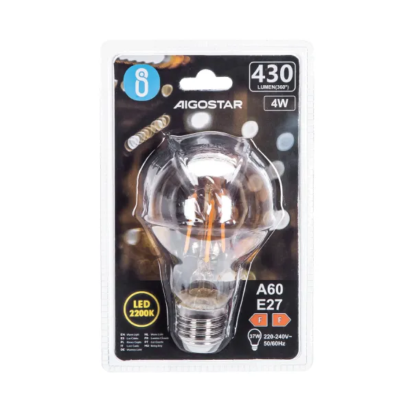 Aigostar LED FILAMENT 'Classic', 4W, E27