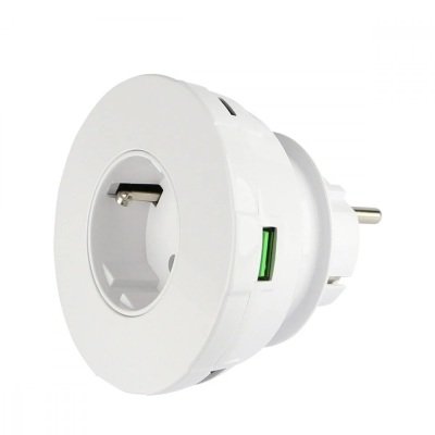 Steckdosenadapter Connect4 1xTyp-C + 3xUSB-A 20W