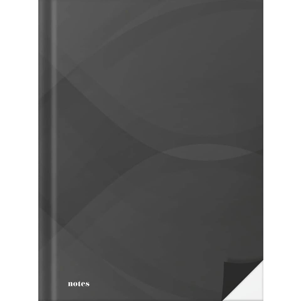 Notizbuch - A5, Hardcover, blanko, 96 Blatt, schwarz