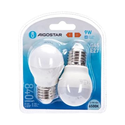 Aigostar LED 'Birne', E27, 9W, 2 Stück