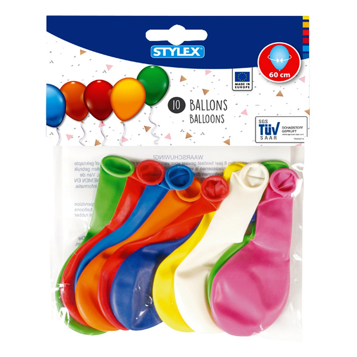 Stylex Luftballons, 60cm, 10 Stück