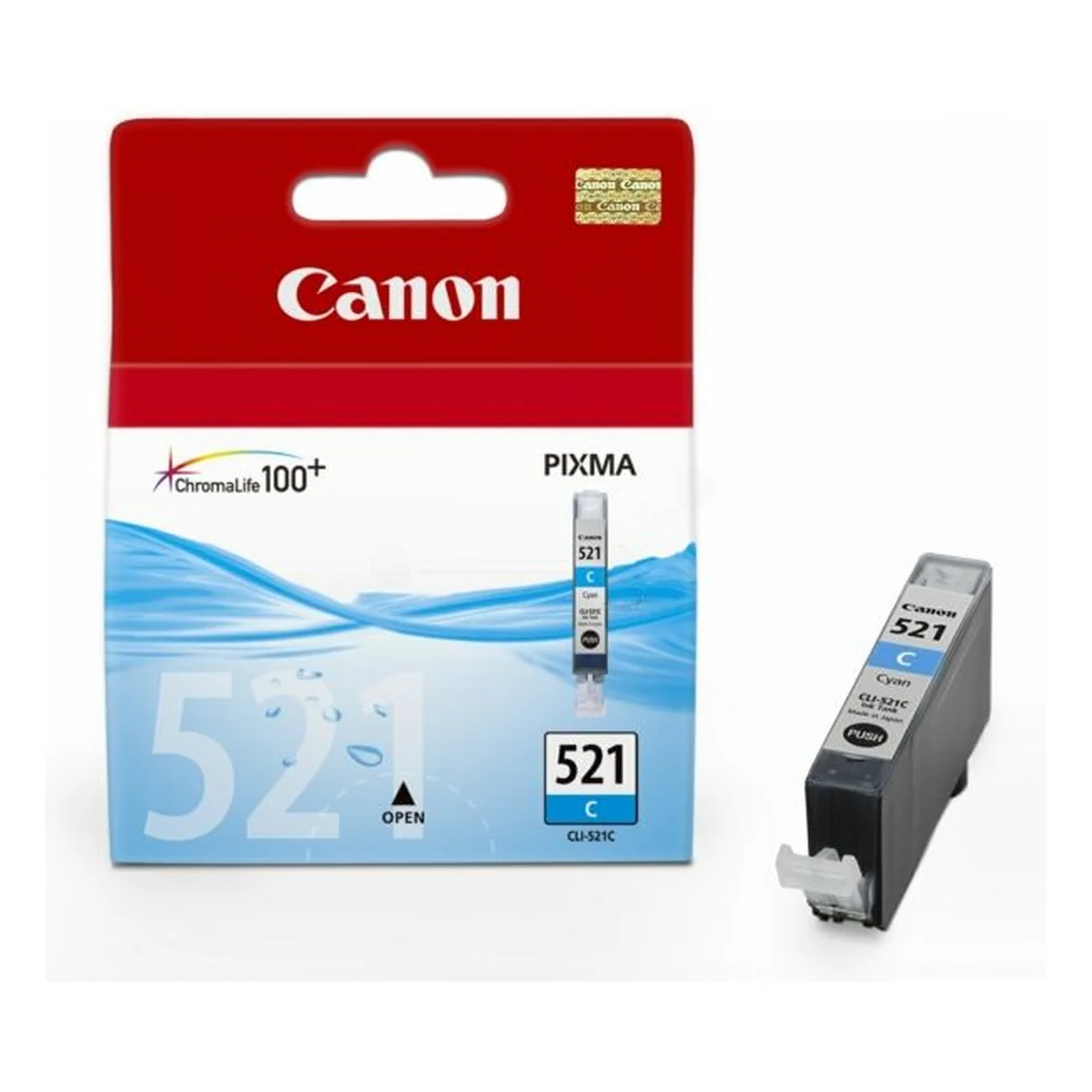 Druckerpatrone Canon CLI-521 C cyan 9 ml | 448 Seiten (2934B001)