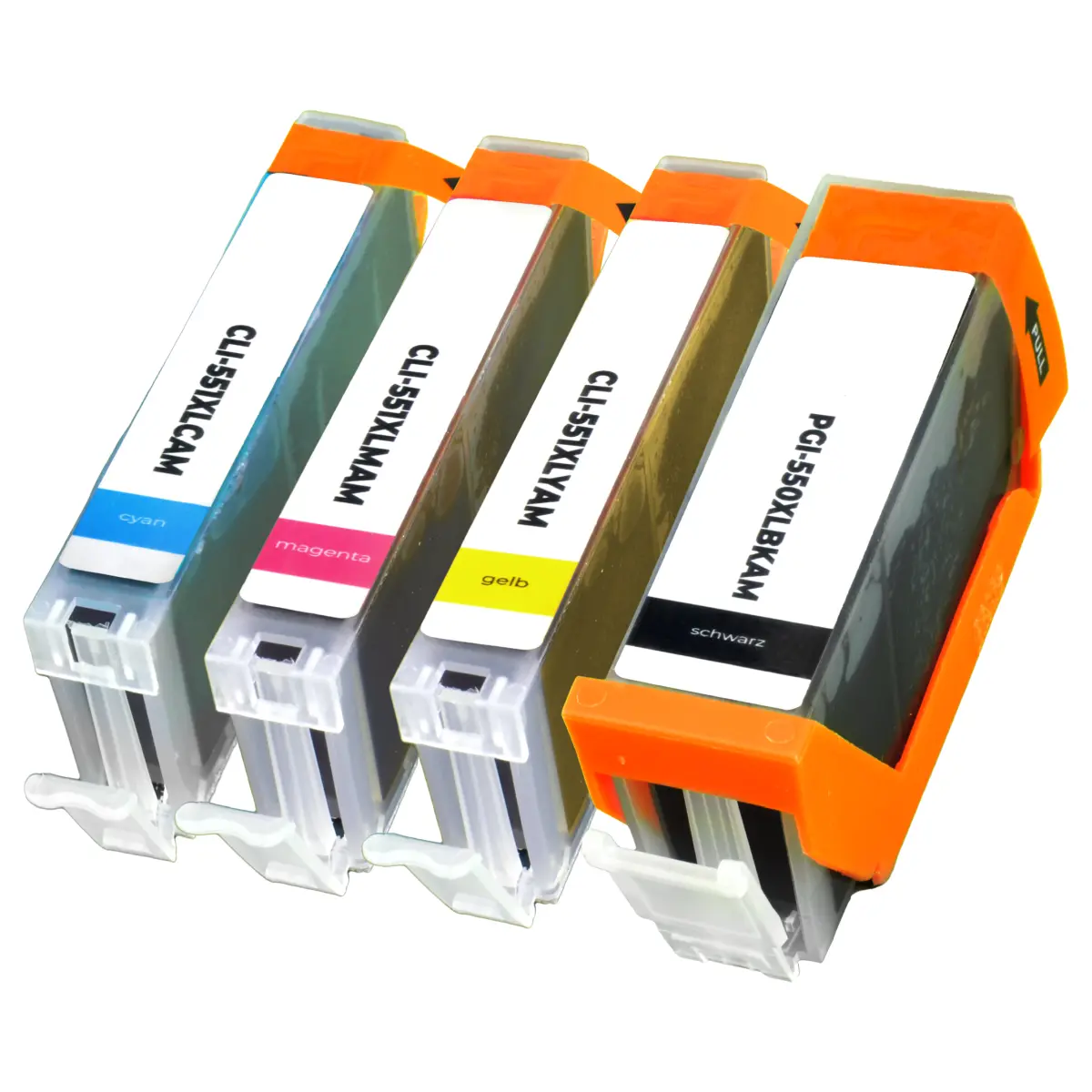 Canon PGI-550 / CLI-551 - alternatives XL Patronen MultiPack schwarz cyan magenta gelb 1x 20,4 ml | 620 Seiten (PGBK), 3x 12,4 ml (CMY) | 3.560 Seiten - Digital Revolution