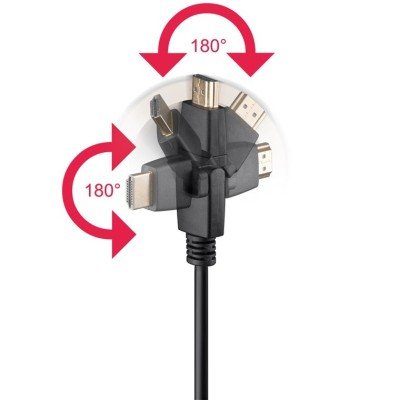 Goobay High-Speed-HDMI™-360°-Kabel mit Ethernet