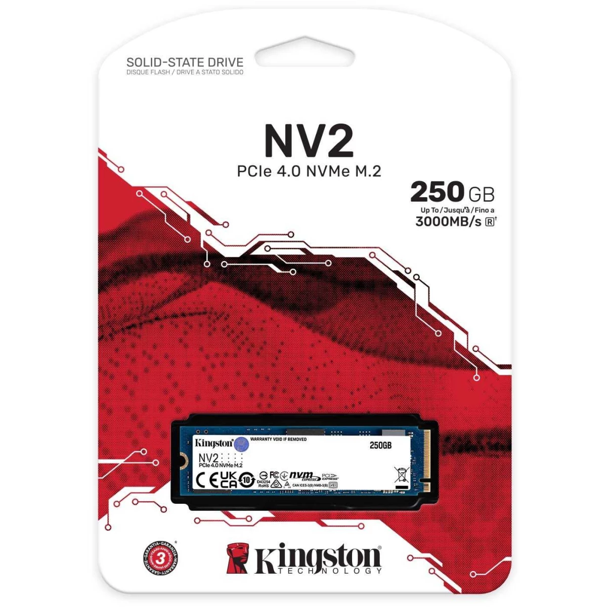 SSD M.2 250GB Kingston NV2 NVMe PCIe 4.0 x 4