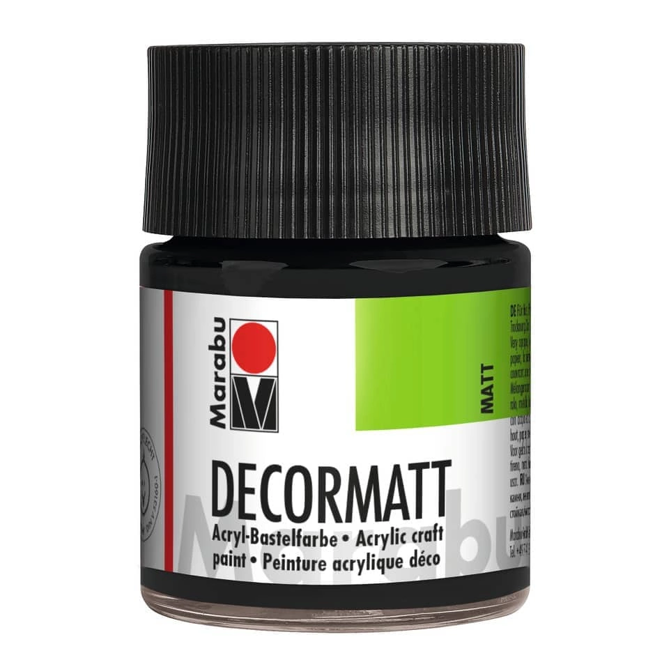 Decormatt Acryl schwarz 073 50 ml