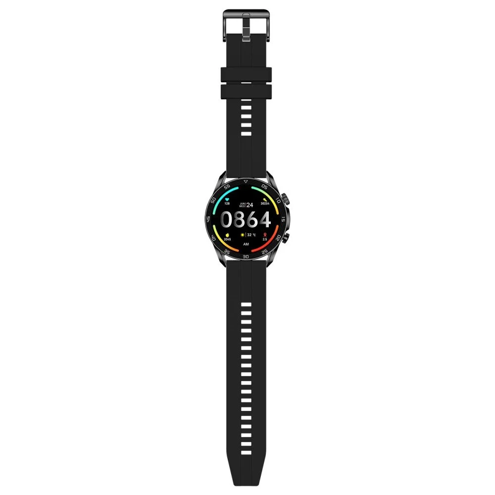 Lema AMOLED Smartwatch mit 1,43“ Display chrom | BT Call, Musik Player, iP67, Kabelloses Laden
