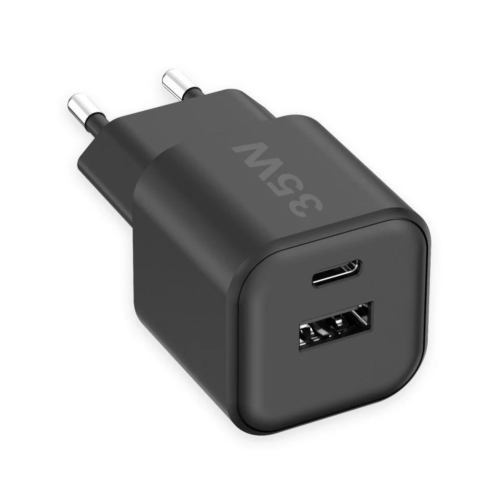 Netzteil MINI GaNto 35W Type-C PD + USB-A FC schwarz