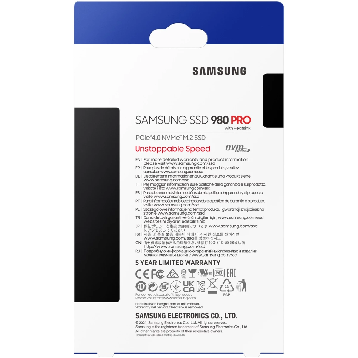 SAMSUNG SSD M.2 2TB Samsung 980 PRO Heatsink NVMe PCIe 4.0 retail