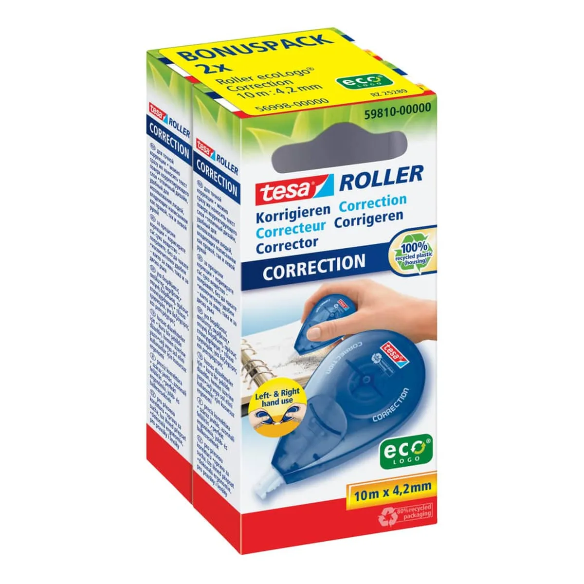 tesa® Sparpack Korrekturroller ecoLogo - 2 Stück