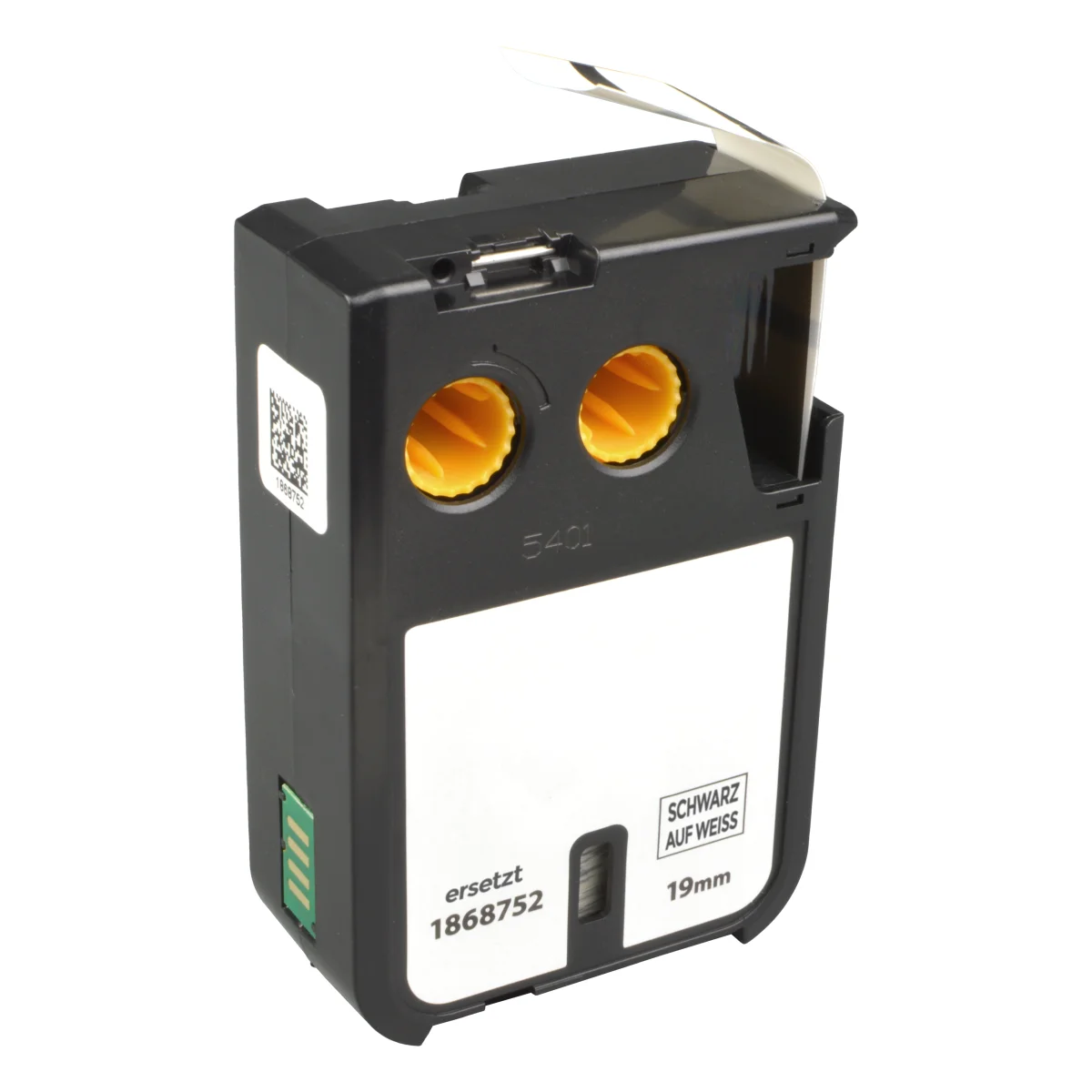 Dymo 1868752 - alternatives Schriftband schwarz auf weiß (vinyl) 19mm x 7,5m - Digital Revolution