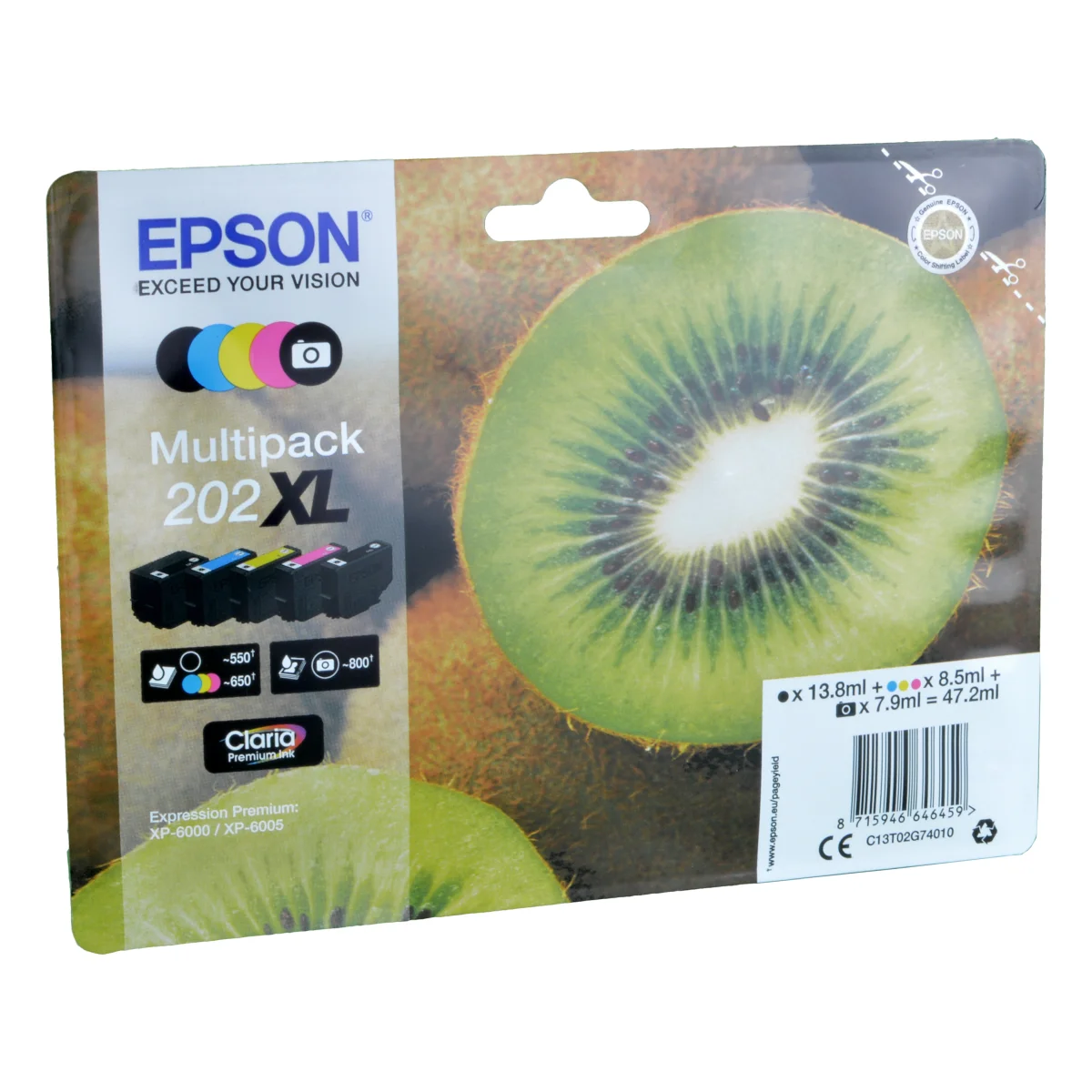 5 Epson Tinten C13T02G74010  202XL  5-farbig