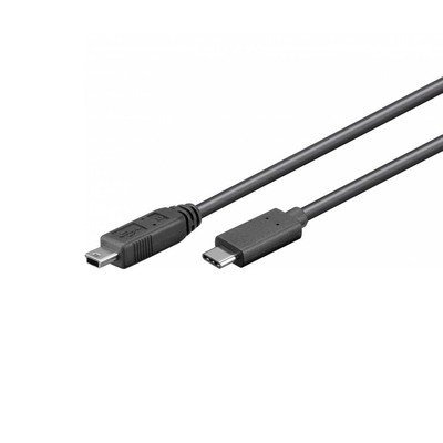 USB 2.0 HighSpeed Kabel 0,5 m, Schwarz