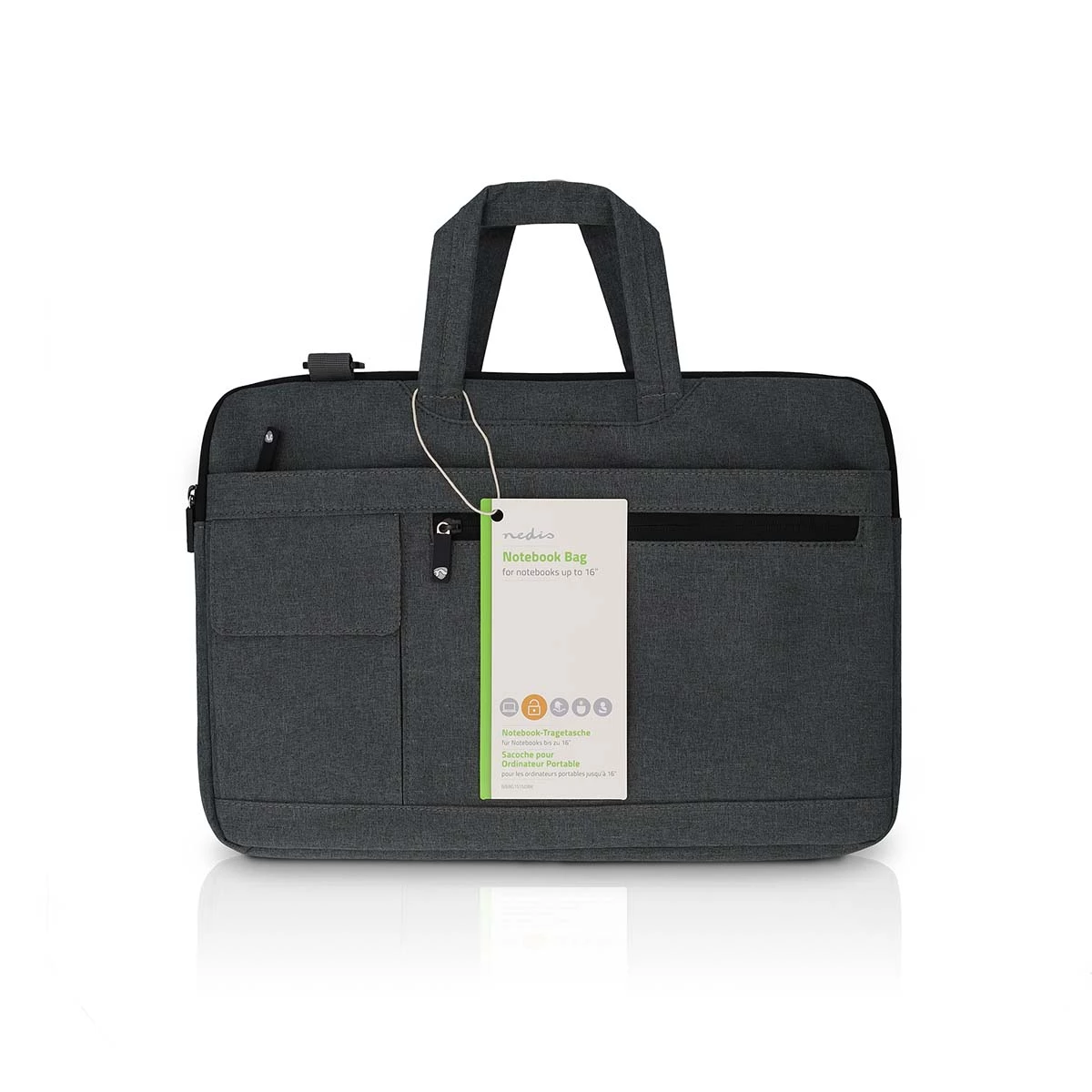 Nedis Notebook-Tasche 15-16“ Trageriemen anthrazit