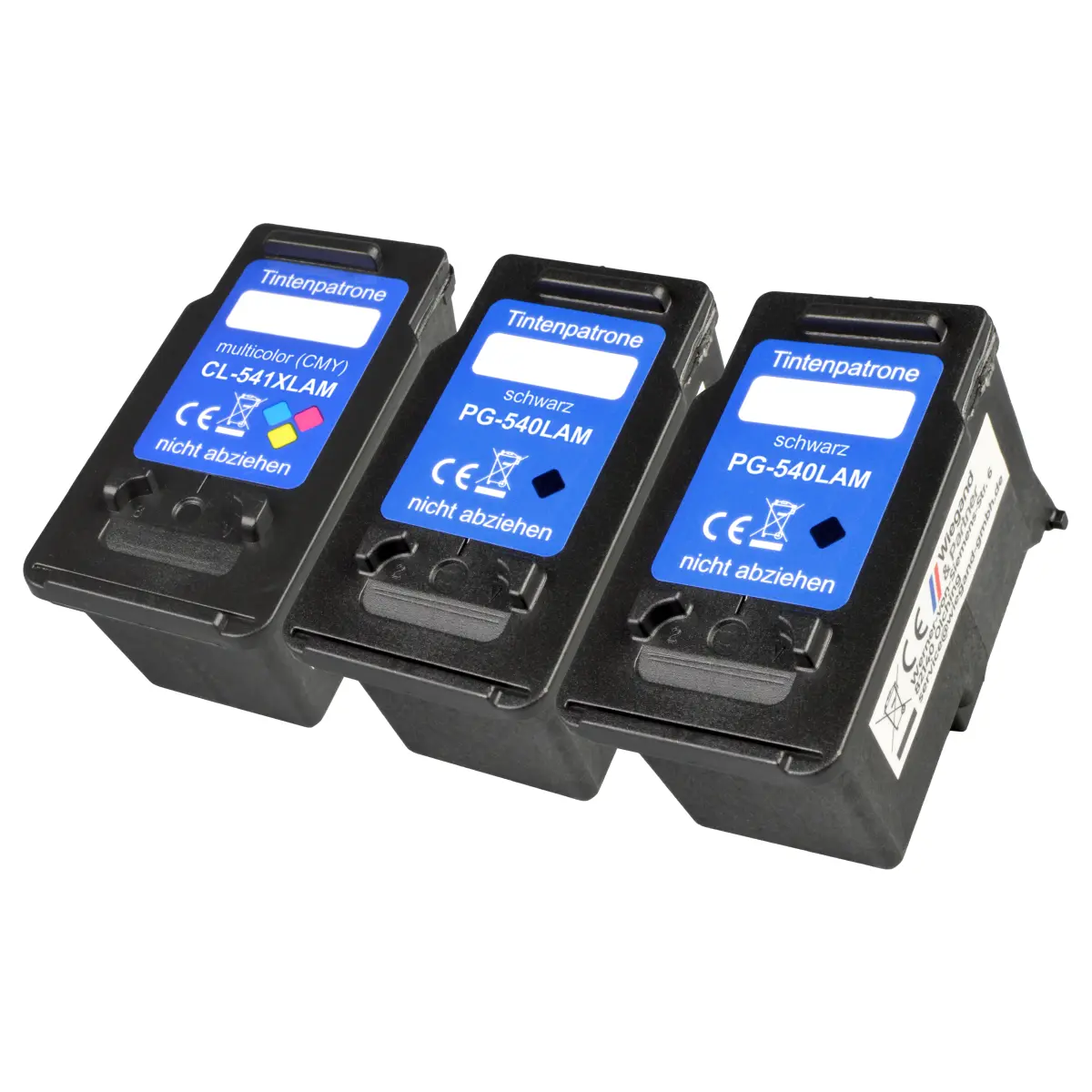 Canon PG-540, CL 541 - alternatives Patronen MultiPack 2x schwarz 20 ml | 600 Seiten + farbig 1x 18 ml | 400 Seiten - Digital Revolution