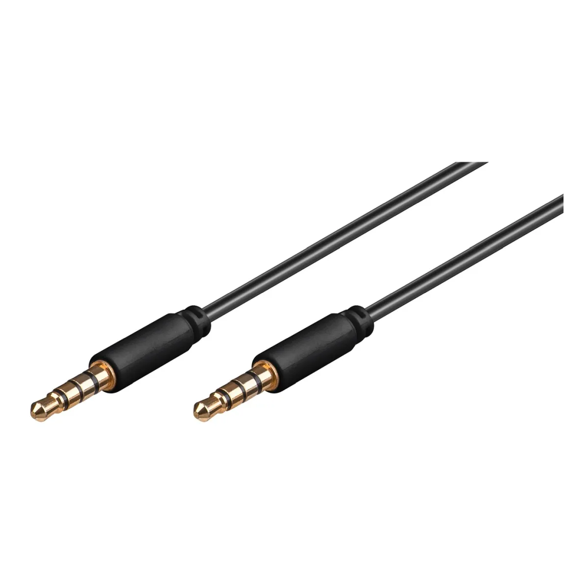 Goobay Audio Verbindungskabel AUX, 3,5 mm stereo 4-pol., slim, CU
