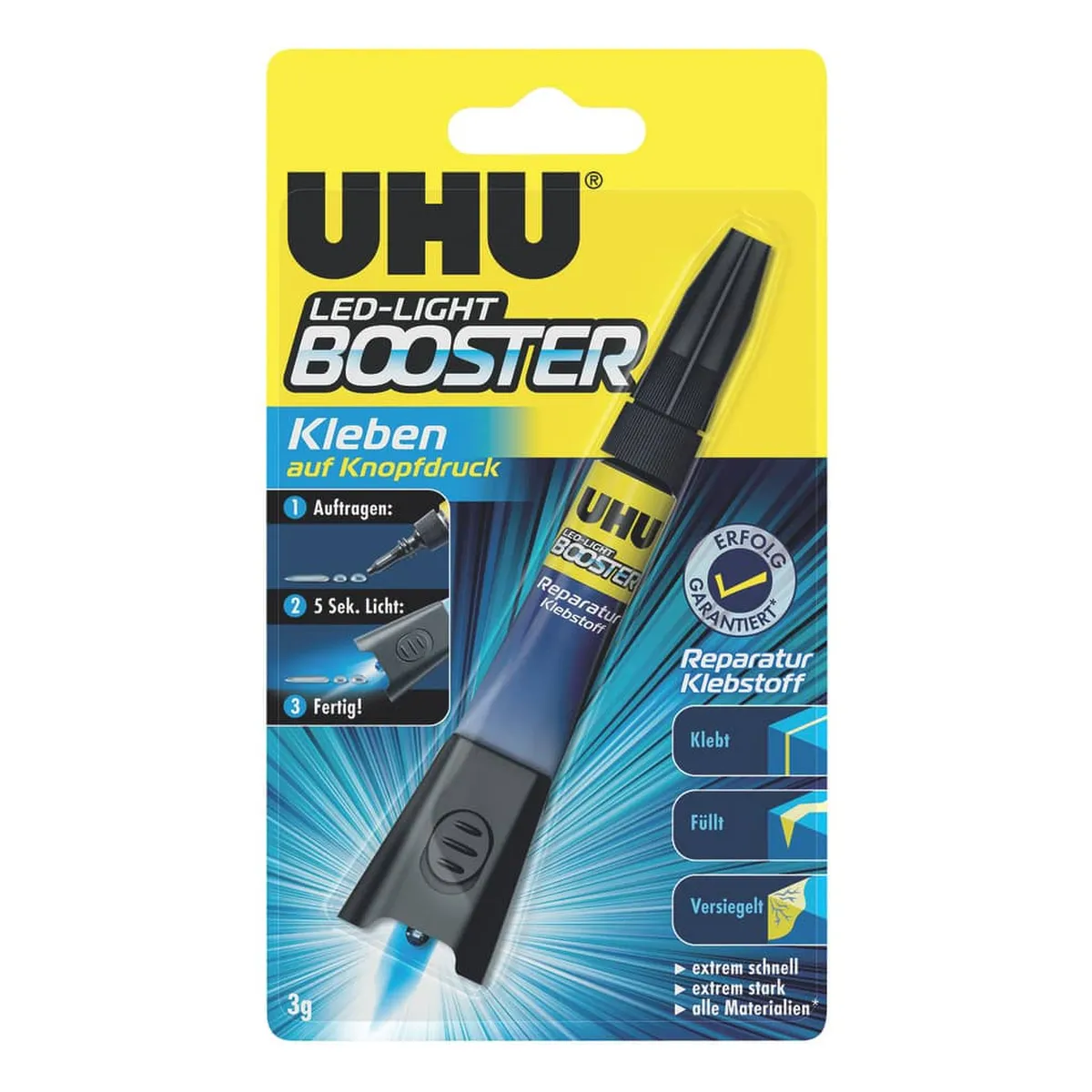 UHU Sekundenkleber LED-LIGHT BOOSTER Gel - 3 g
