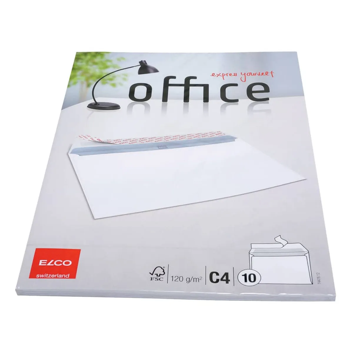 Elco Briefumschlag Office - C4, hochweiß, haftklebend, 120 g/qm, 10 Stück