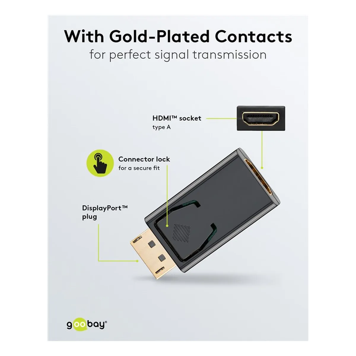 Goobay DisplayPort auf HDMI™-Adapter 1.1, vergoldet