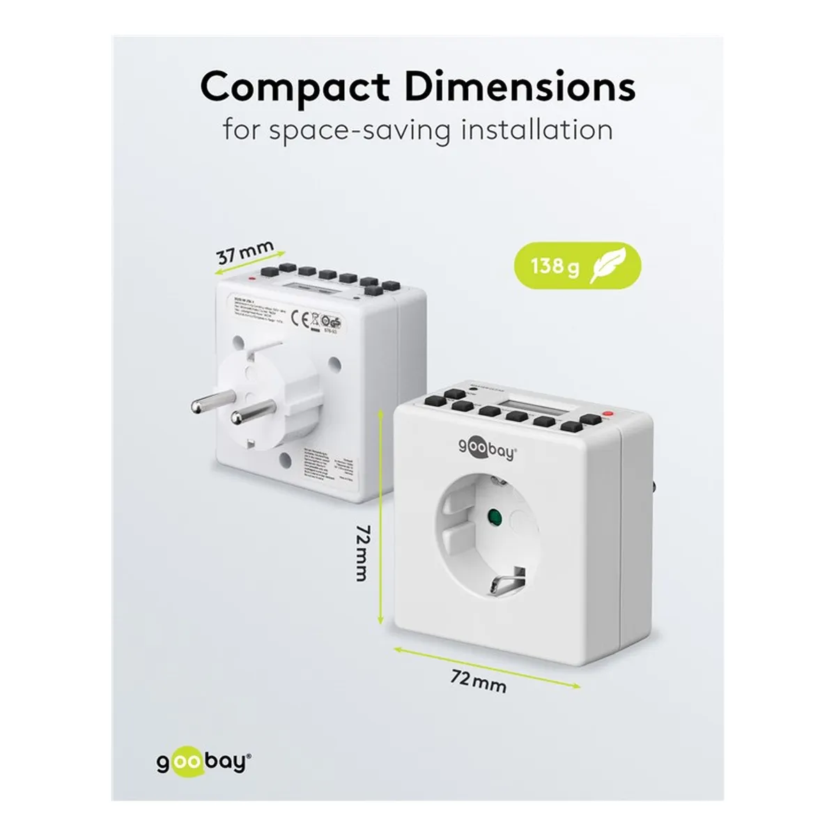 Goobay 2er-Set: Digitale Zeitschaltuhr
