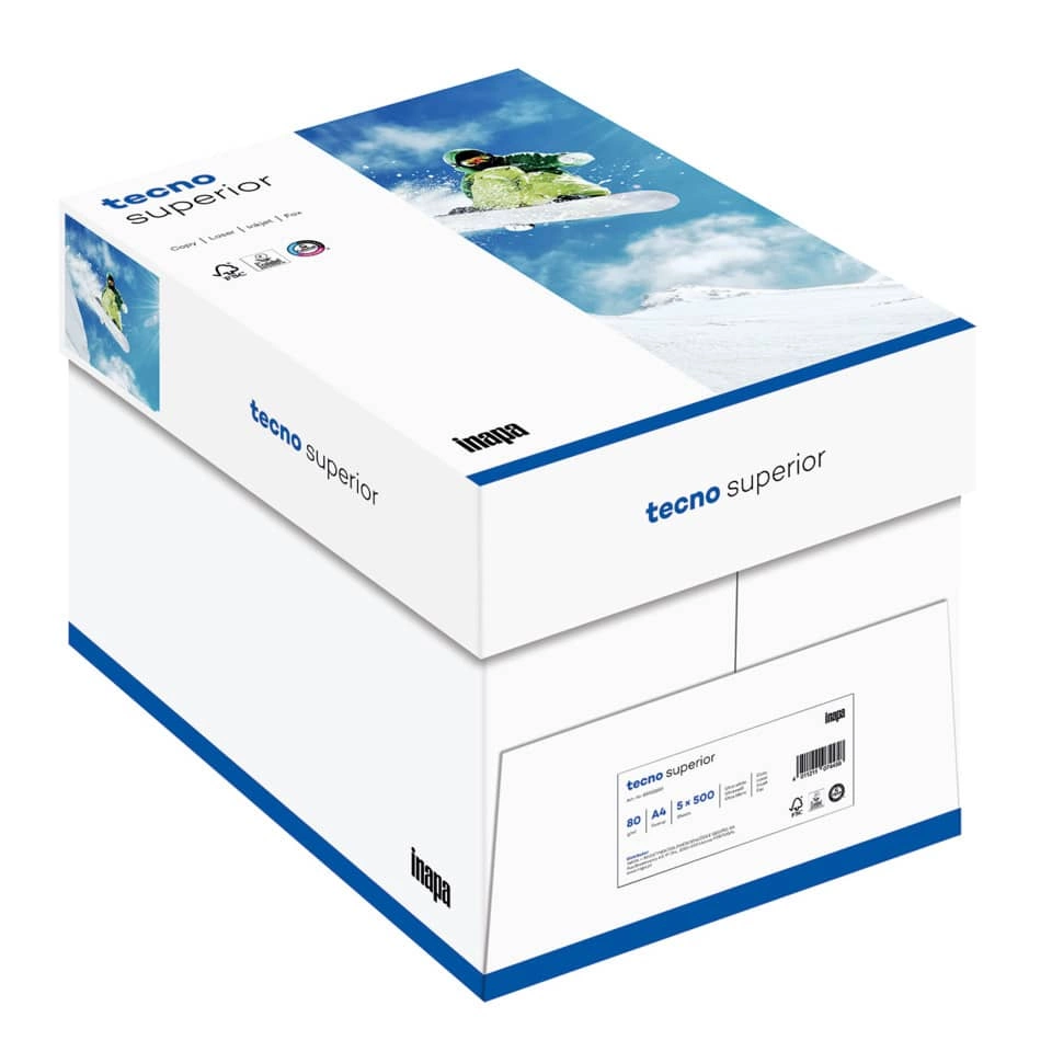 Kopierpapier tecno® superior - A4, 80 g/qm, weiß, 500 Blatt